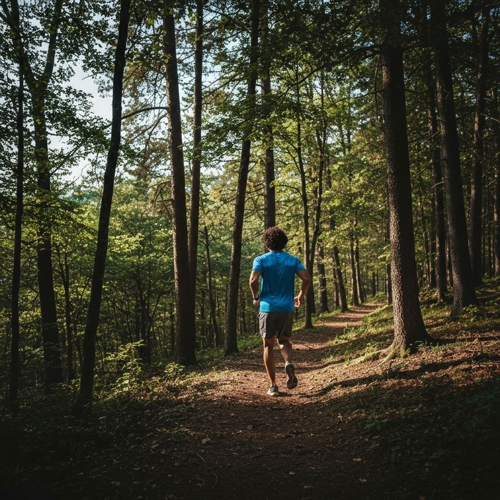 Man engaging in physical activity